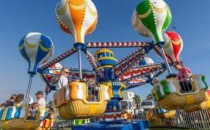 People on a ride at a carnival