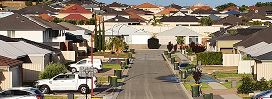 Photo of a suburban street