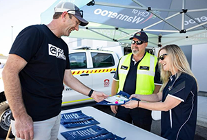 City of Wanneroo staff handing out information