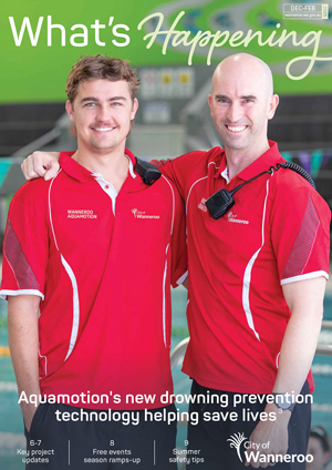 Two lifeguards at Aquamotion swimming pool