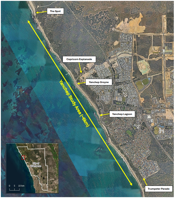 Map of Yanchep Coastal Management Study Area