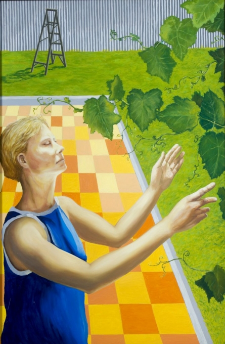 Orchestrating the Grapevine 2, Indra Geidans. Acquired 2001, Oil on Board