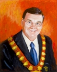 Mayor Jon Kelly, June Smith. Acquired 2003, Oil on Board