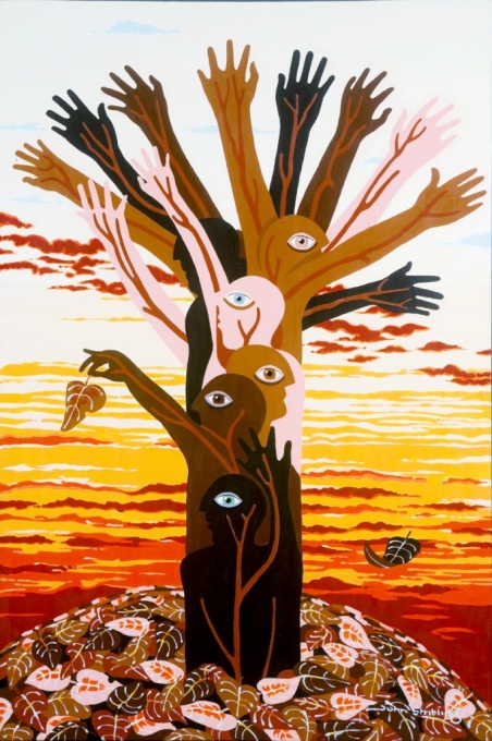 Tree of Life in Autumn, John Stribling. Acquired 2008, Acrylic on Canvas